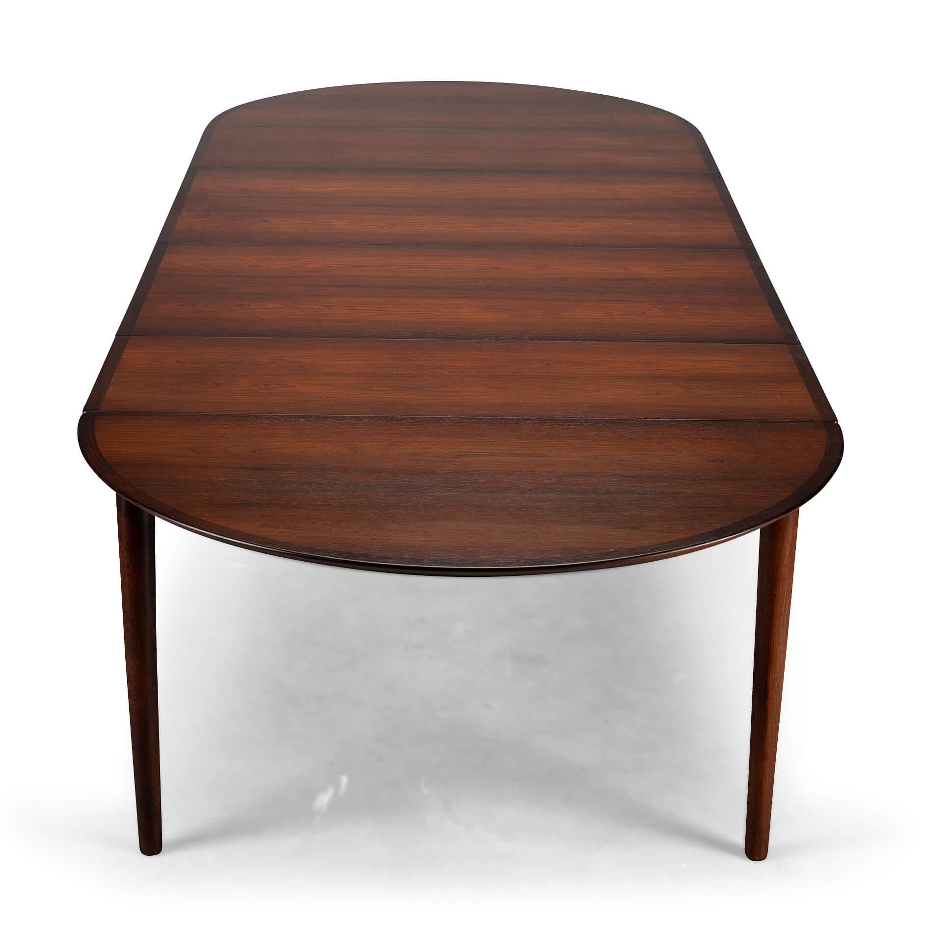 Veneer Rosewood Extendable Dining Table by Arne Vodder for Sibast, 1960s