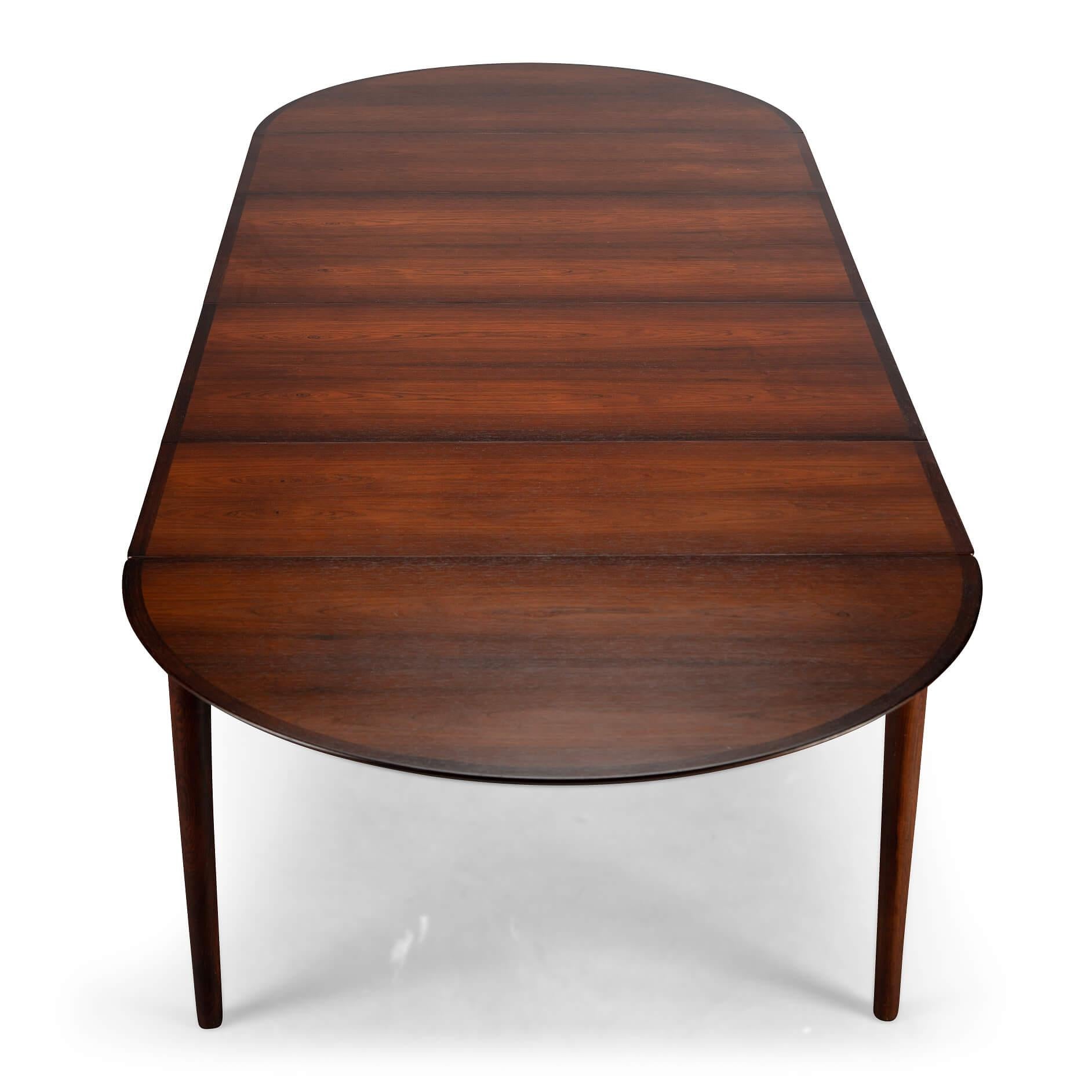 Rosewood Extendable Dining Table by Arne Vodder for Sibast, 1960s In Good Condition In Elshout, NL
