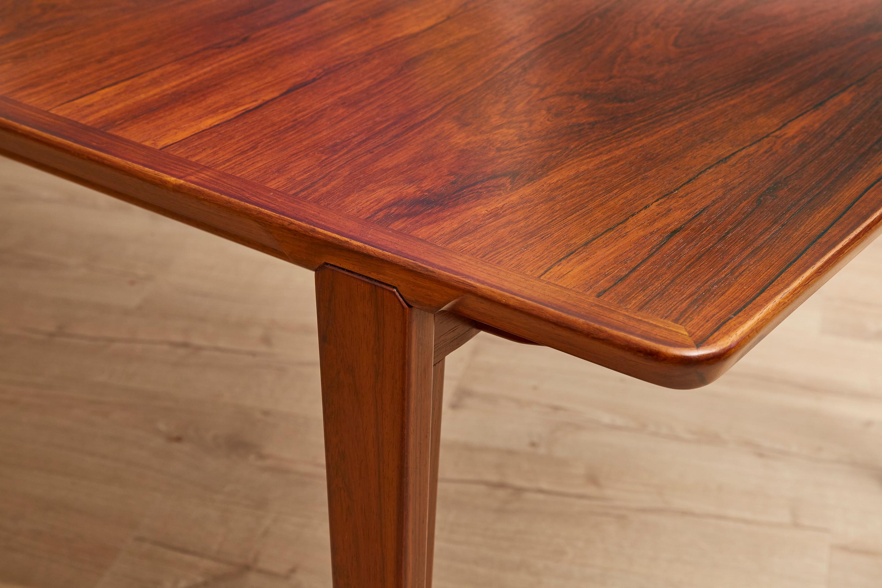 Rosewood Extendable Dining Table by Henry Rosengren Hansen for Brande Mobelindus 3