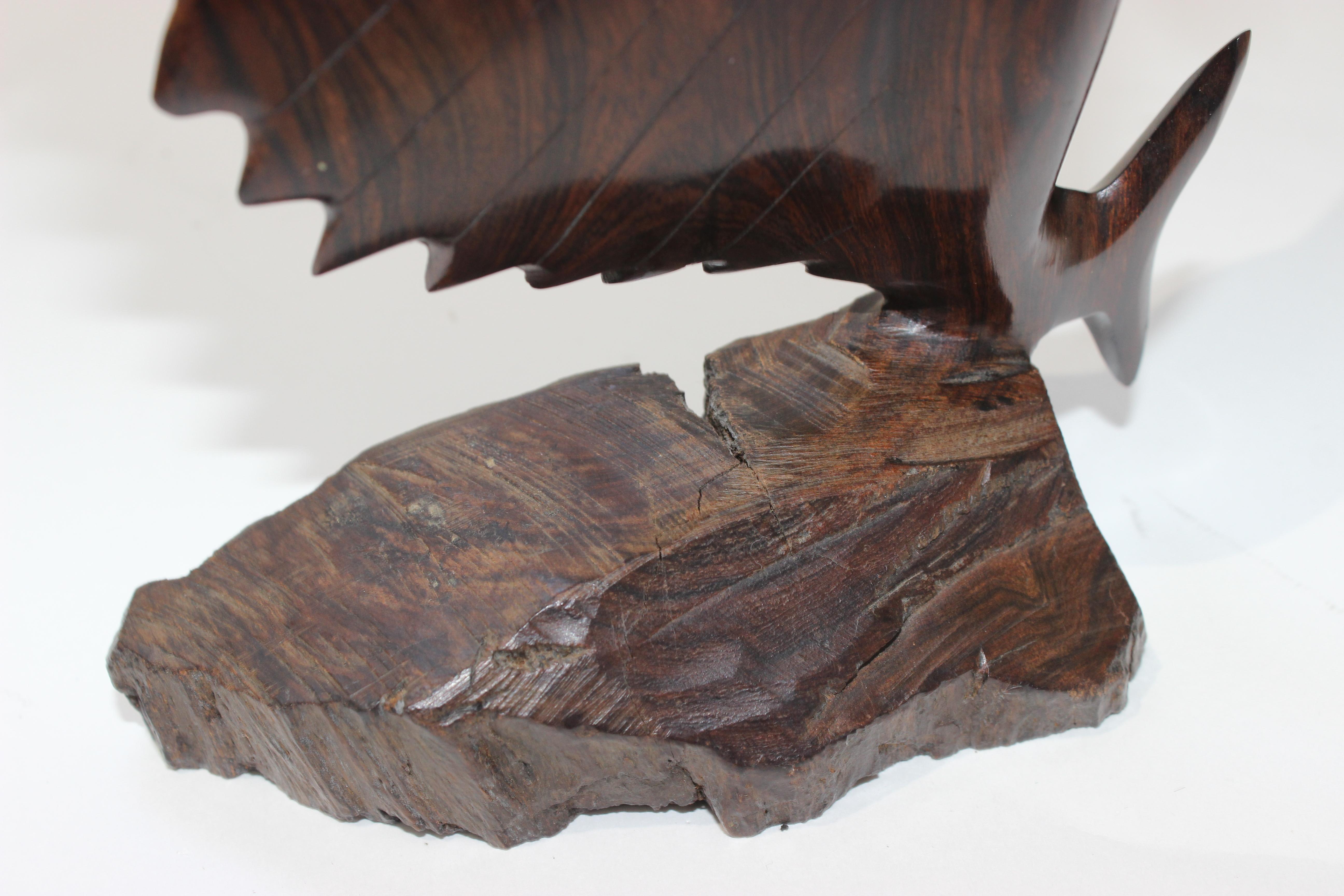 Rosewood Figure of a Sailfish For Sale 4