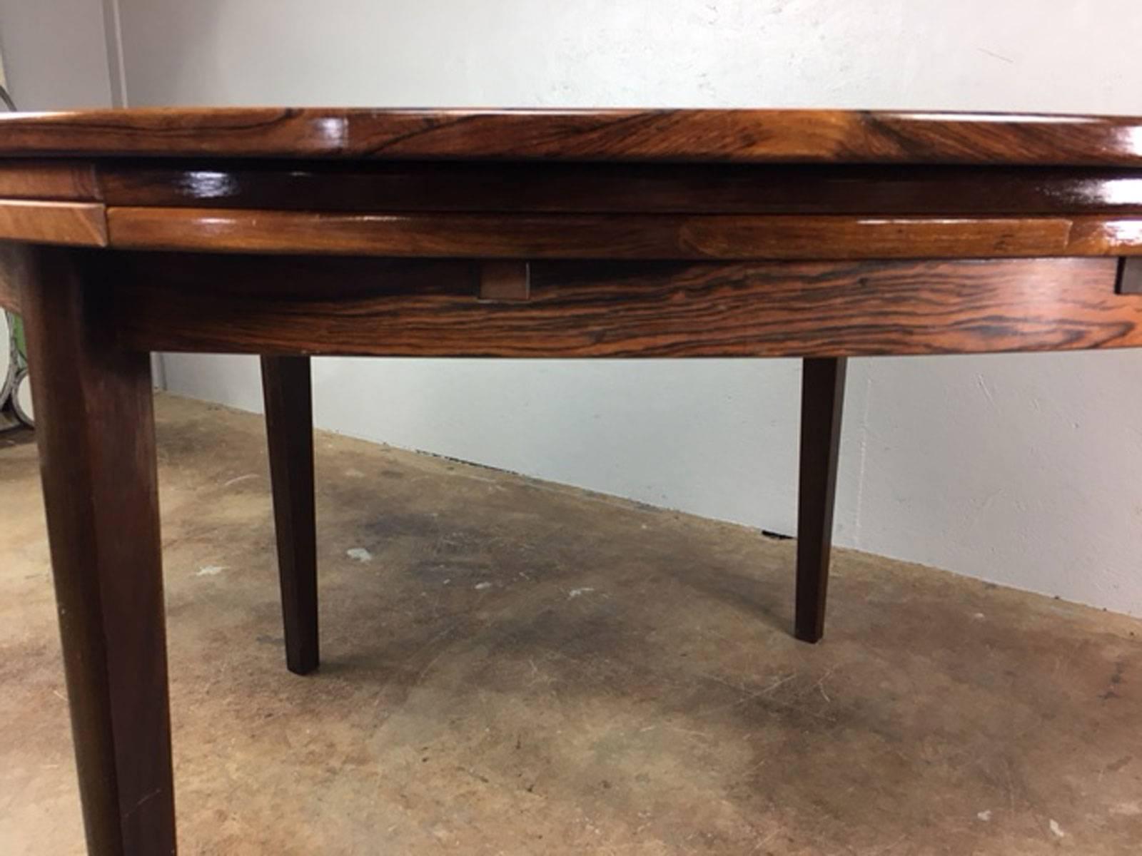 Rosewood Flip Flap Dining Table by Dyrlund For Sale 2