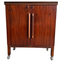 Rosewood Flip Top Bar Cart Cabinet By Torbjørn Afdal for Bruksbo Norway