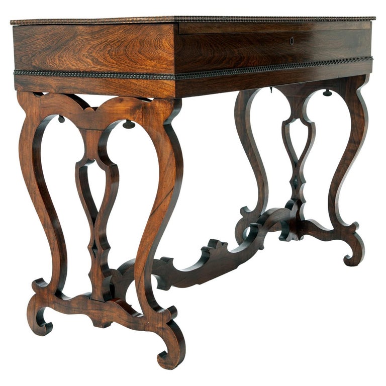 Rosewood Flip Top Writing Desk For Sale at 1stDibs antique flip top
