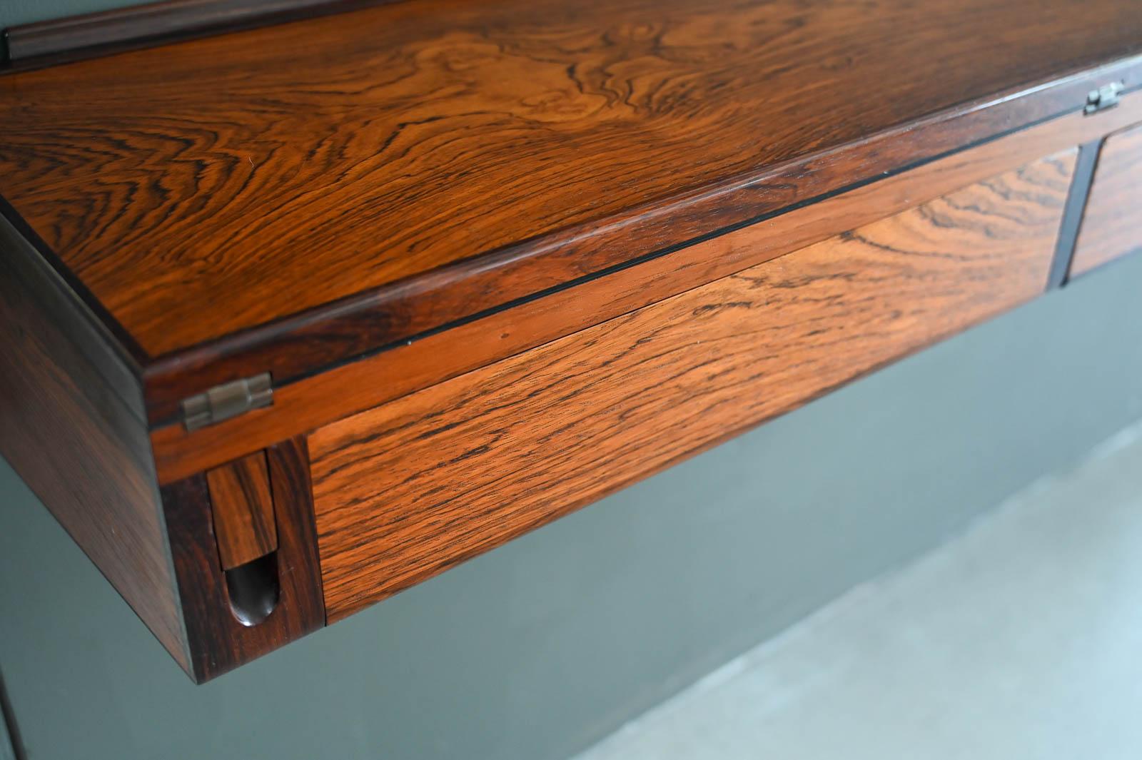 Rosewood Floating Desk by Arne Hovmand-Olsen, ca. 1960 4