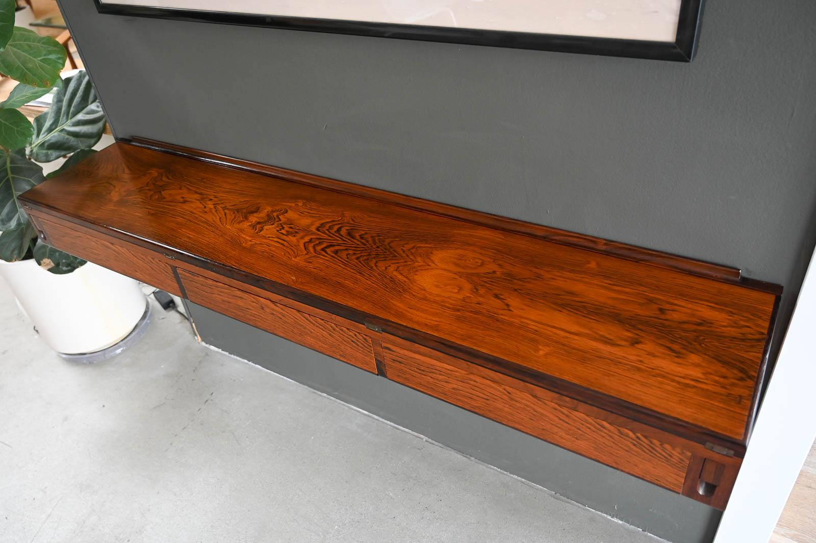 Mid-20th Century Rosewood Floating Desk by Arne Hovmand-Olsen, ca. 1960