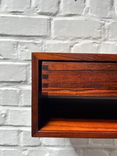 Rosewood floating Nightstand/console by Arch. Kai Kristiansen, Denmark 50s, Rare