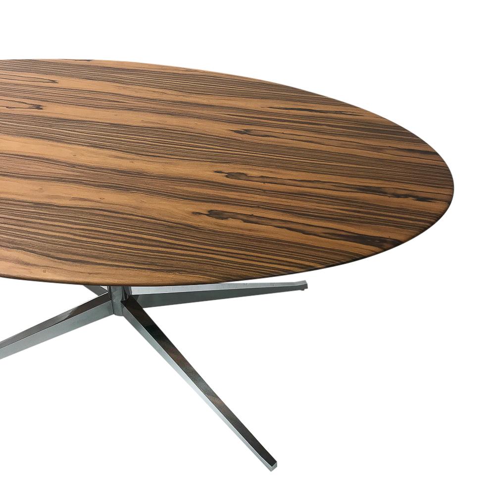 Stunning 1960s Rosewood Florence Knoll Table Desk, Oval Shape 3