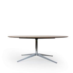 Stunning 1960s Rosewood Florence Knoll Table Desk, Oval Shape
