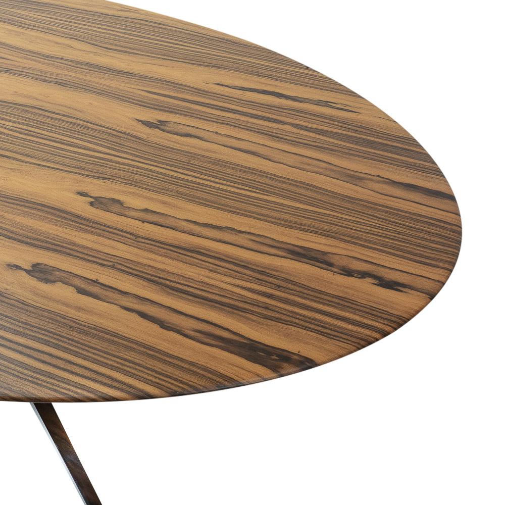 Stunning 1960s Rosewood Florence Knoll Table Desk, Oval Shape In Good Condition In Renens, CH