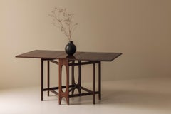 Table pliante en bois de rose par Bendt Winge, Norvège années 1960.