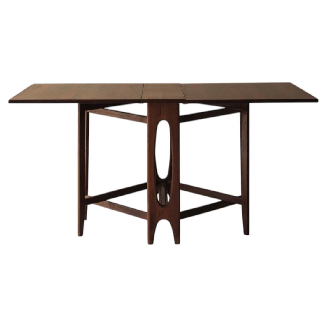 Rosewood folding table by Bendt Winge, Norway 1960s.