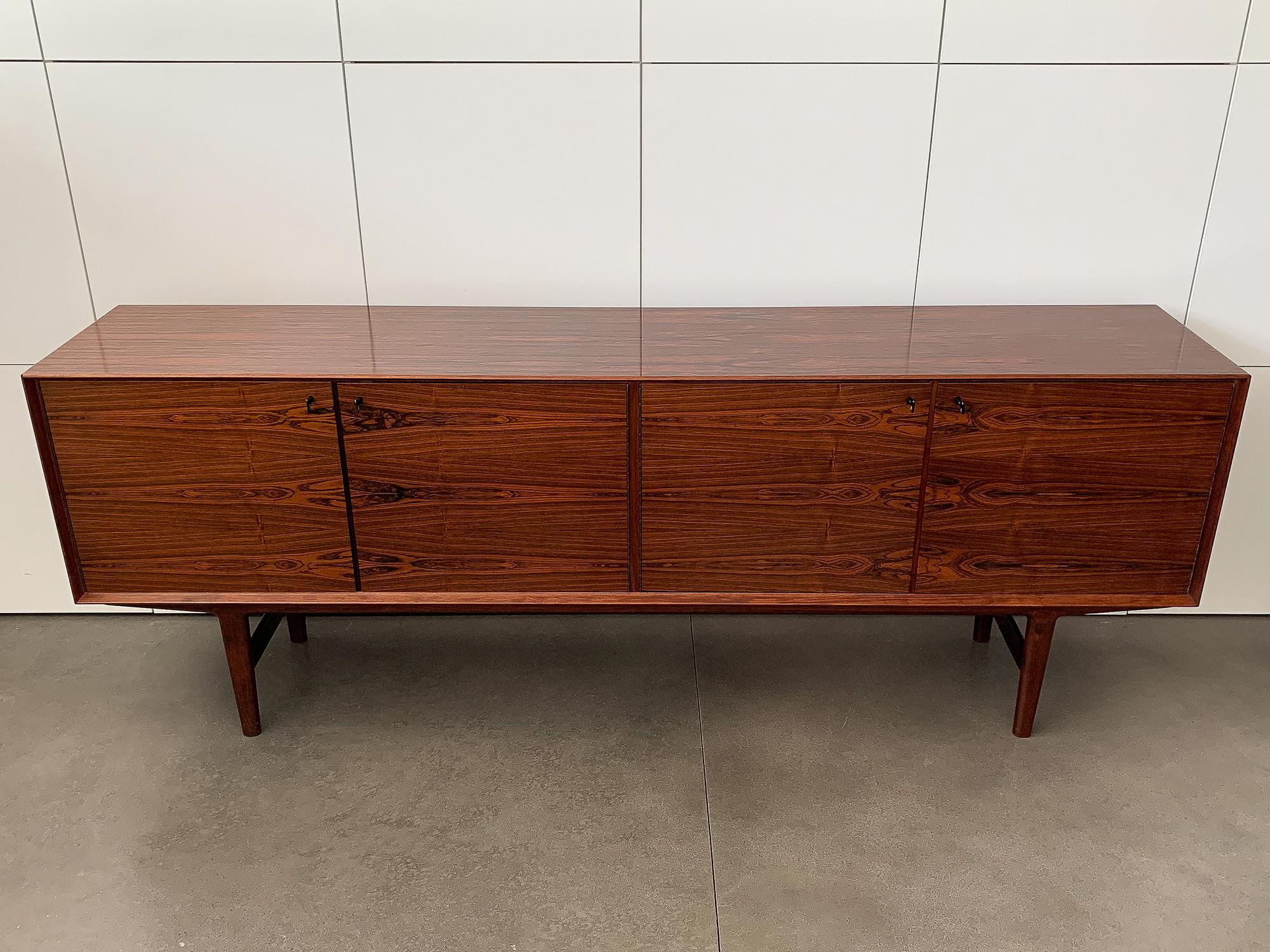 Mid-Century Modern Rosewood Four Door Sideboard by Fredrik Kayser for Viken Mobelfabrik