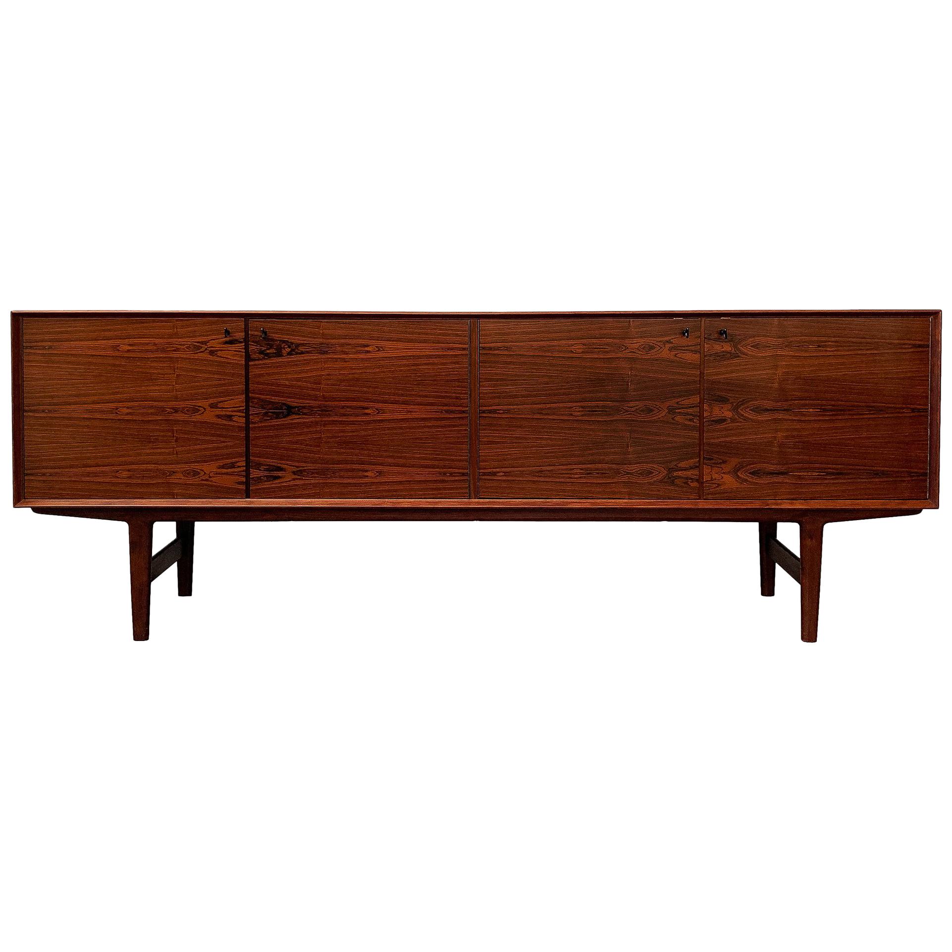 Rosewood Four Door Sideboard by Fredrik Kayser for Viken Mobelfabrik