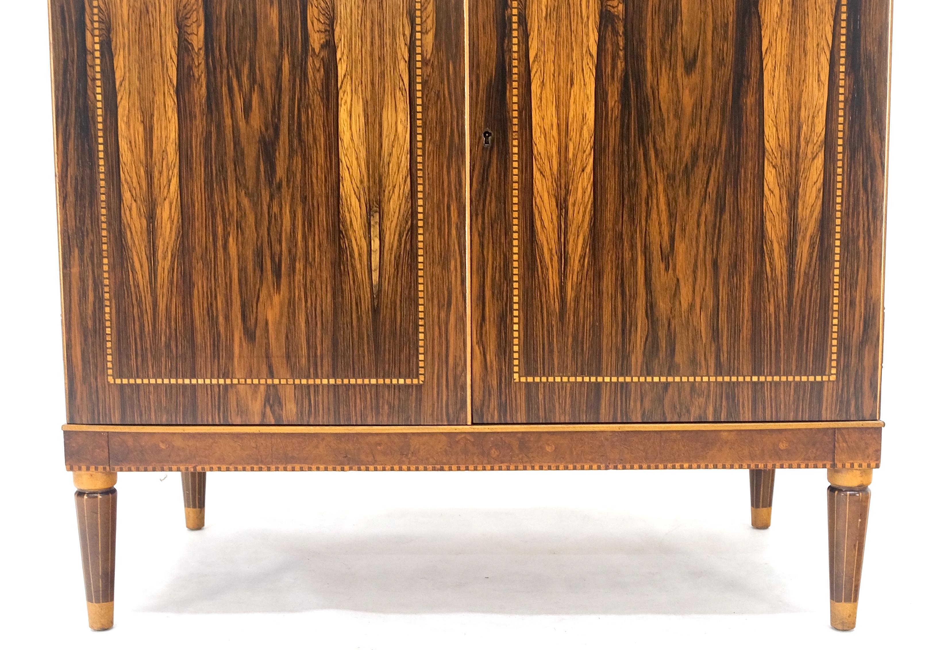 Palissandro francese Art Deco Credenza Server a due ante e un cassetto Consolle compatta Credenza Cabinet MINT!