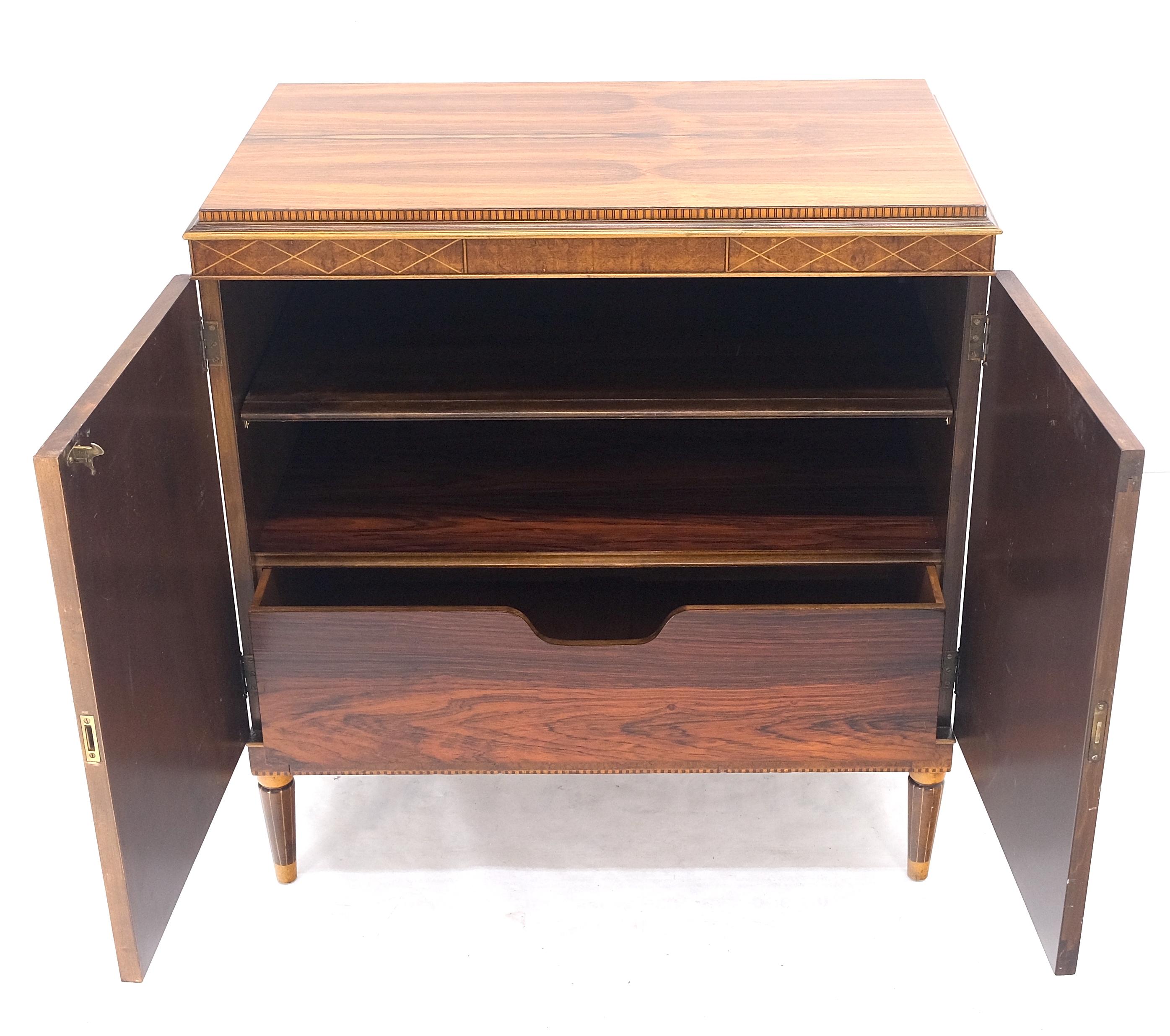 Laccato Palissandro francese Art Deco Credenza a due ante con un cassetto MINT! in vendita