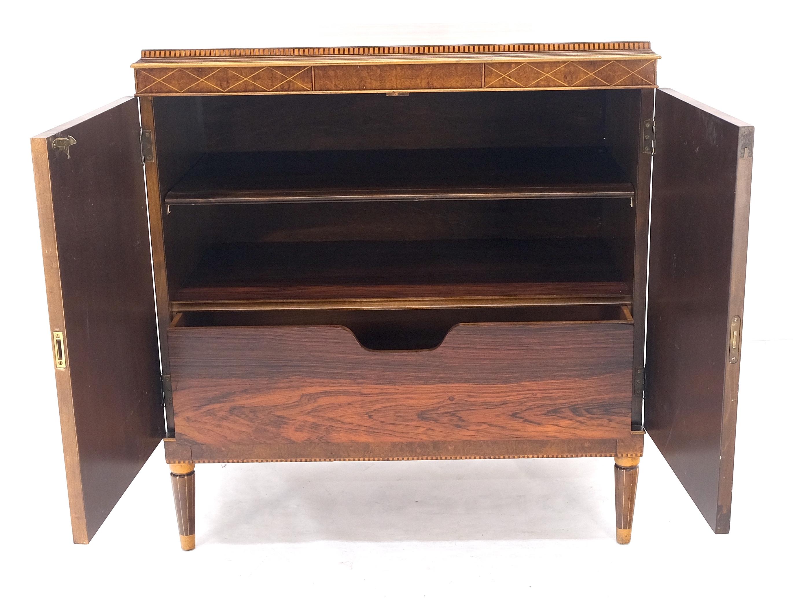 Palissandro francese Art Deco Credenza a due ante con un cassetto MINT! In condizioni buone in vendita a Rockaway, NJ