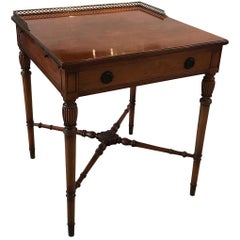 Rosewood Gallery Top Table with Pull Side Trays