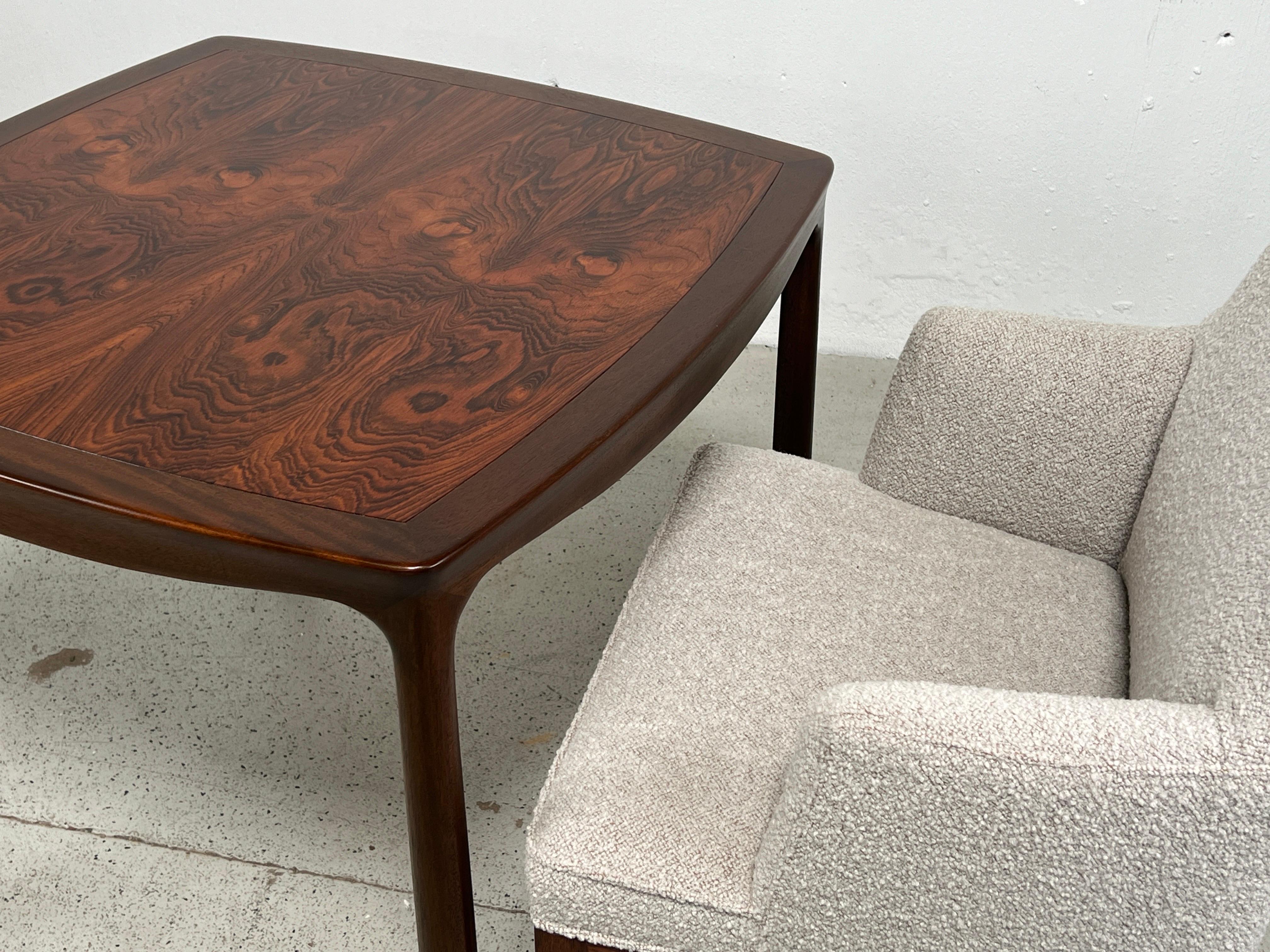 Rosewood Game Table by Edward Wormley for Dunbar For Sale 10