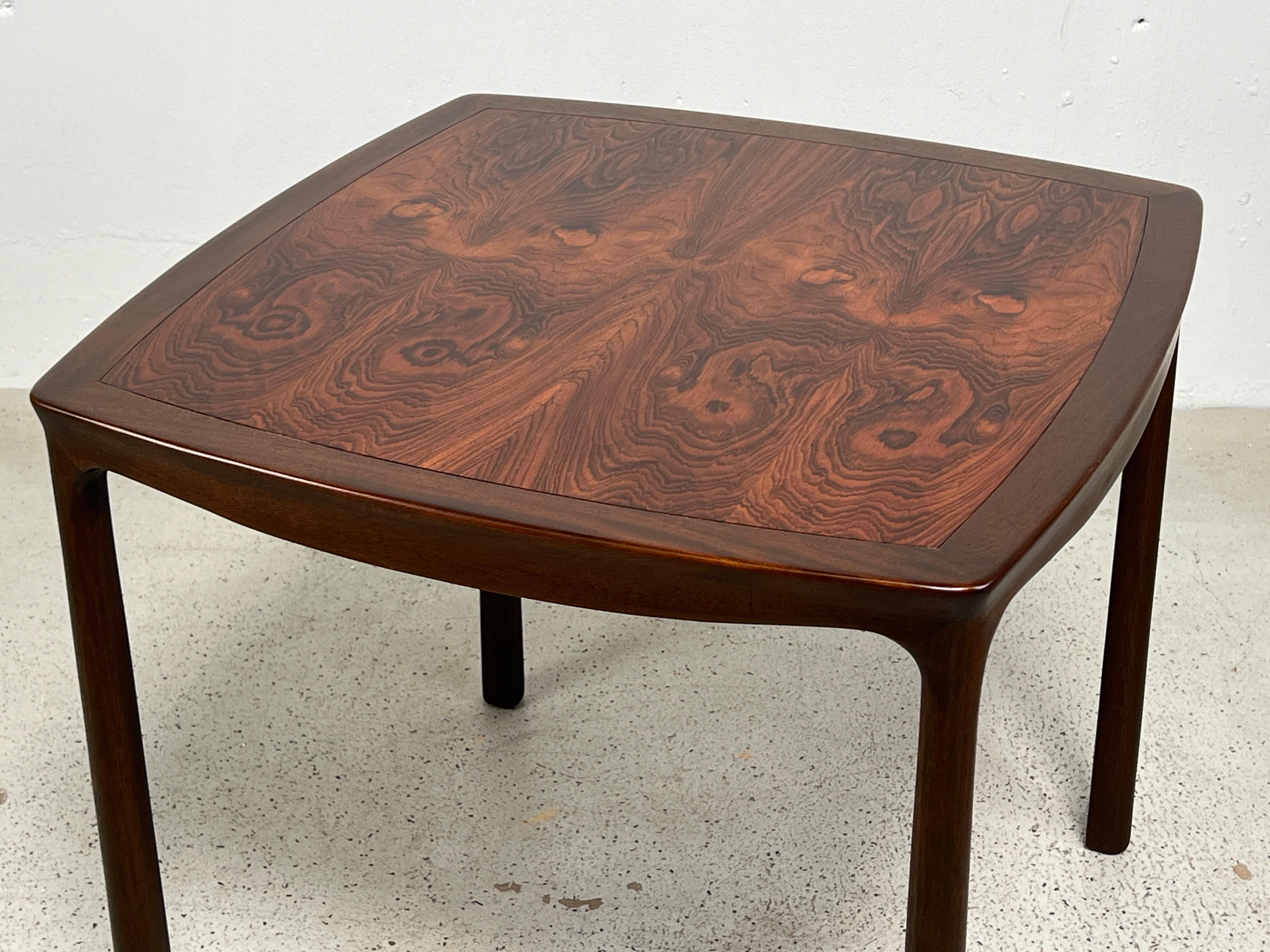 Rosewood Game Table by Edward Wormley for Dunbar For Sale 3