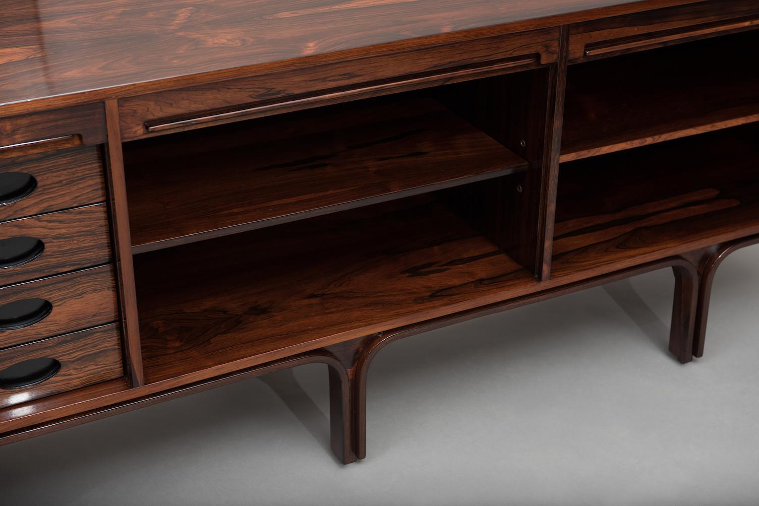 Mid-20th Century Rosewood Gianfranco Frattini Sideboard for Bernini