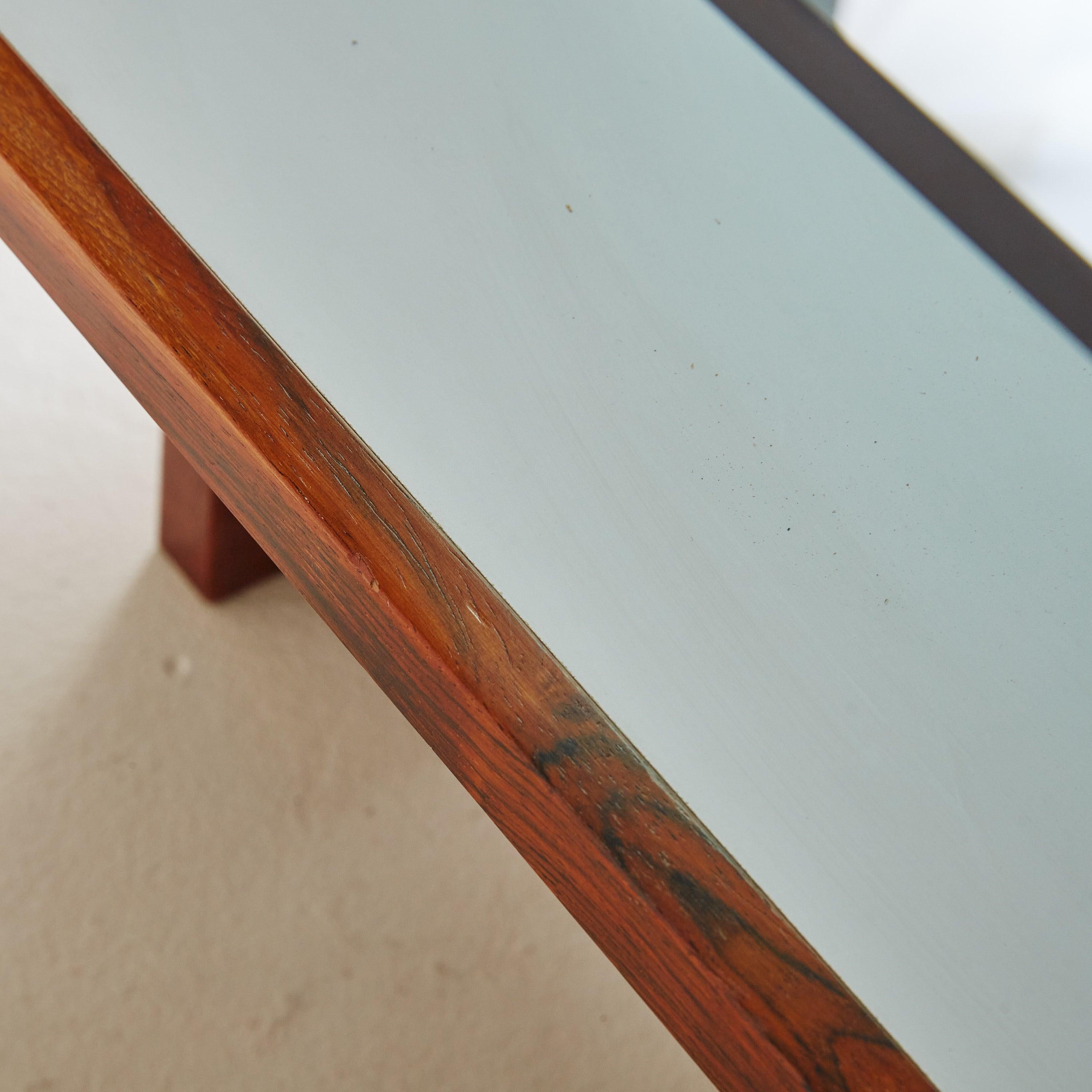 Rosewood + Glass Coffee Table by Torbjörn Afdal for Bruksbo, Norway 1970s 4
