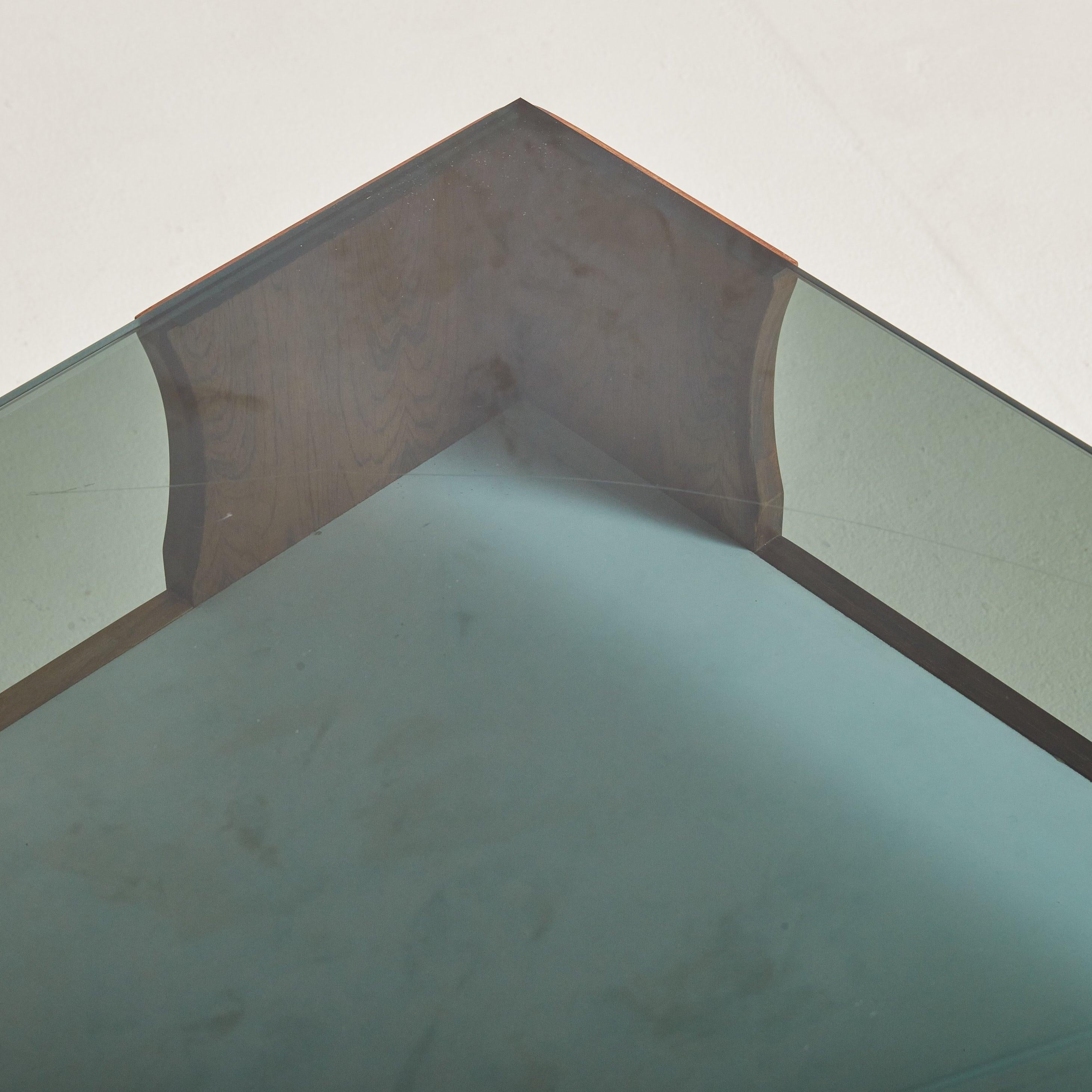 Rosewood + Glass Coffee Table by Torbjörn Afdal for Bruksbo, Norway 1970s In Good Condition In Chicago, IL