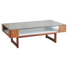 Rosewood + Glass Coffee Table by Torbjörn Afdal for Bruksbo, Norway 1970s