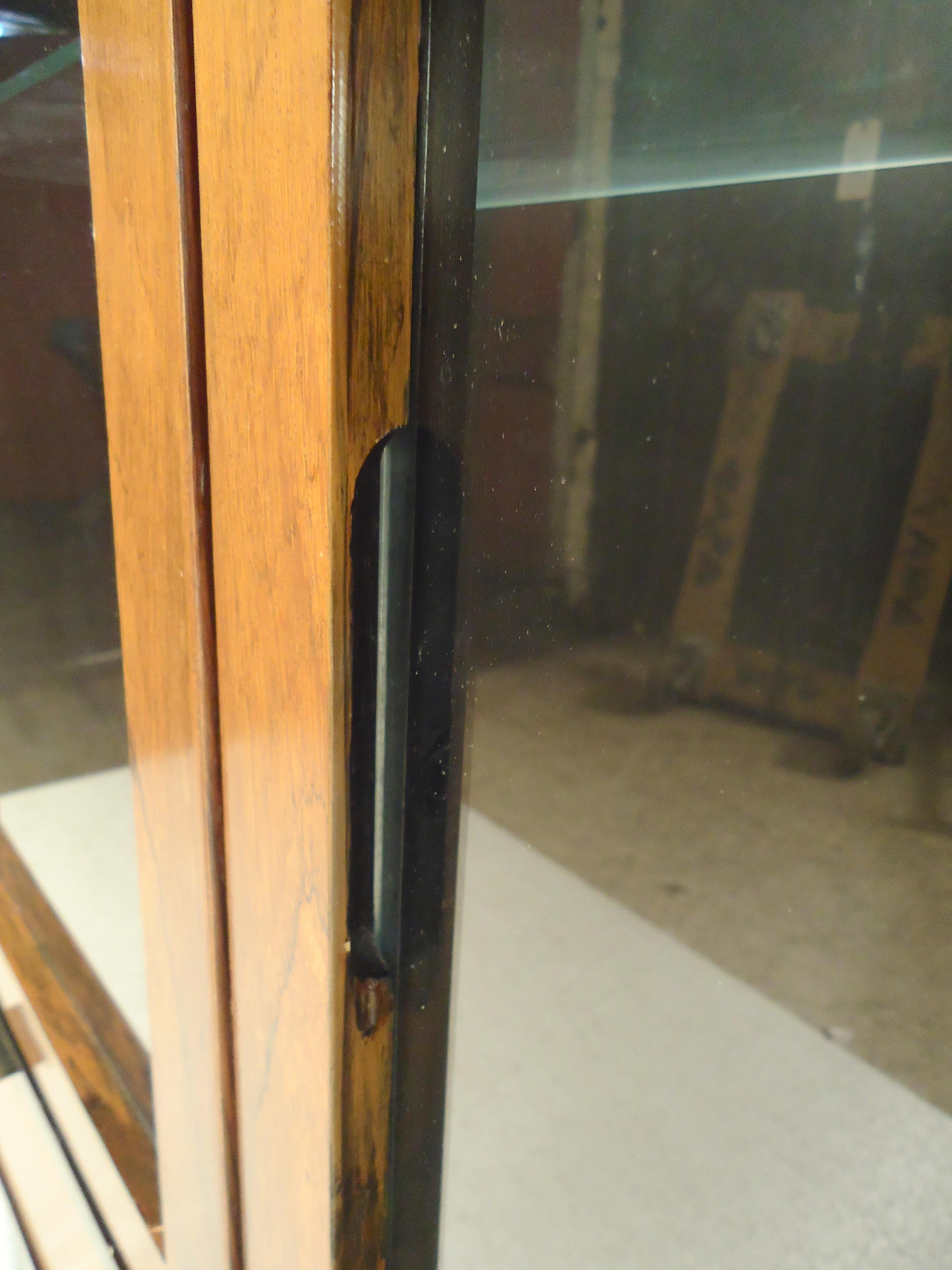 Rosewood Glass Front Cabinet 4