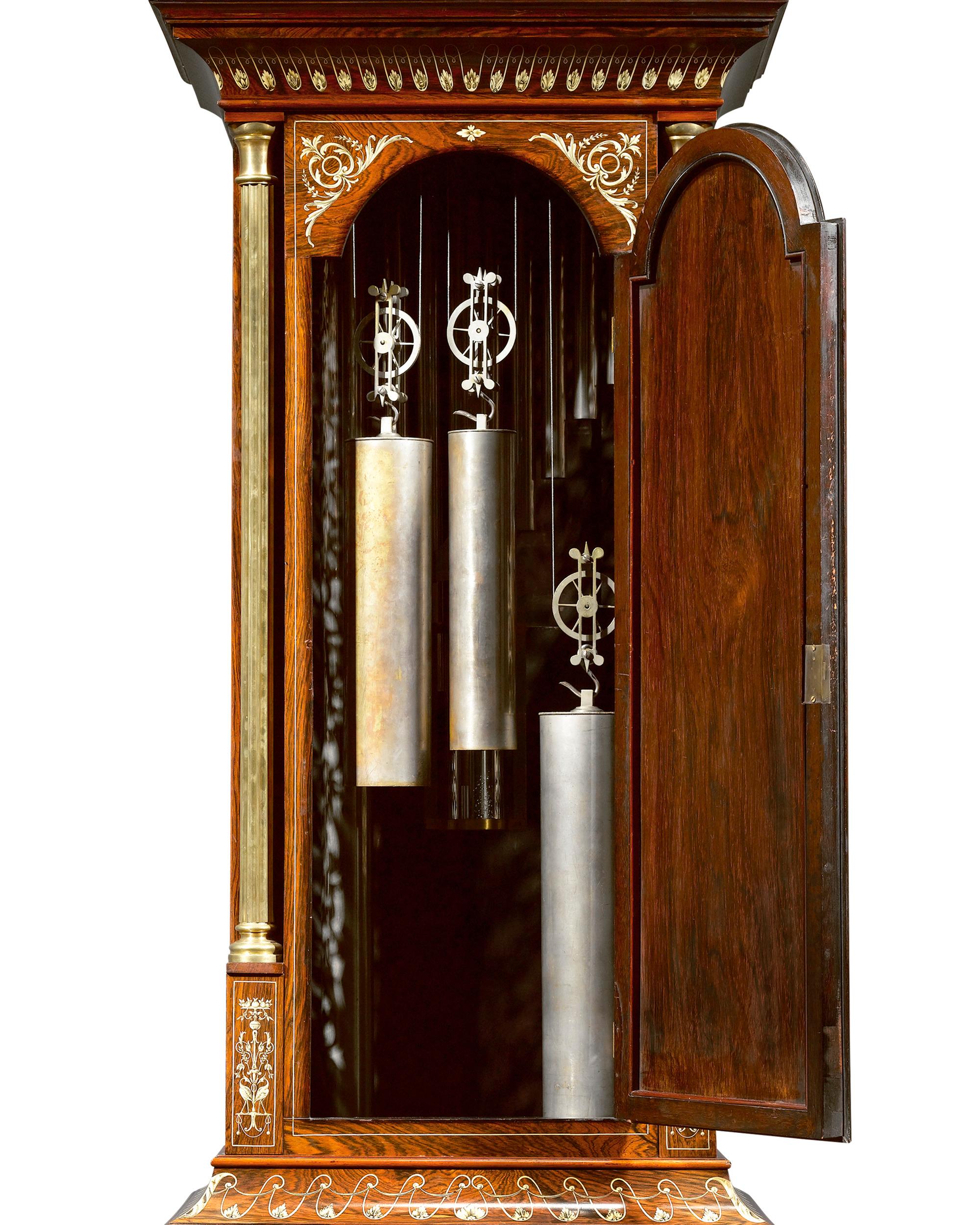 Inlay Rosewood Grandfather Clock For Sale