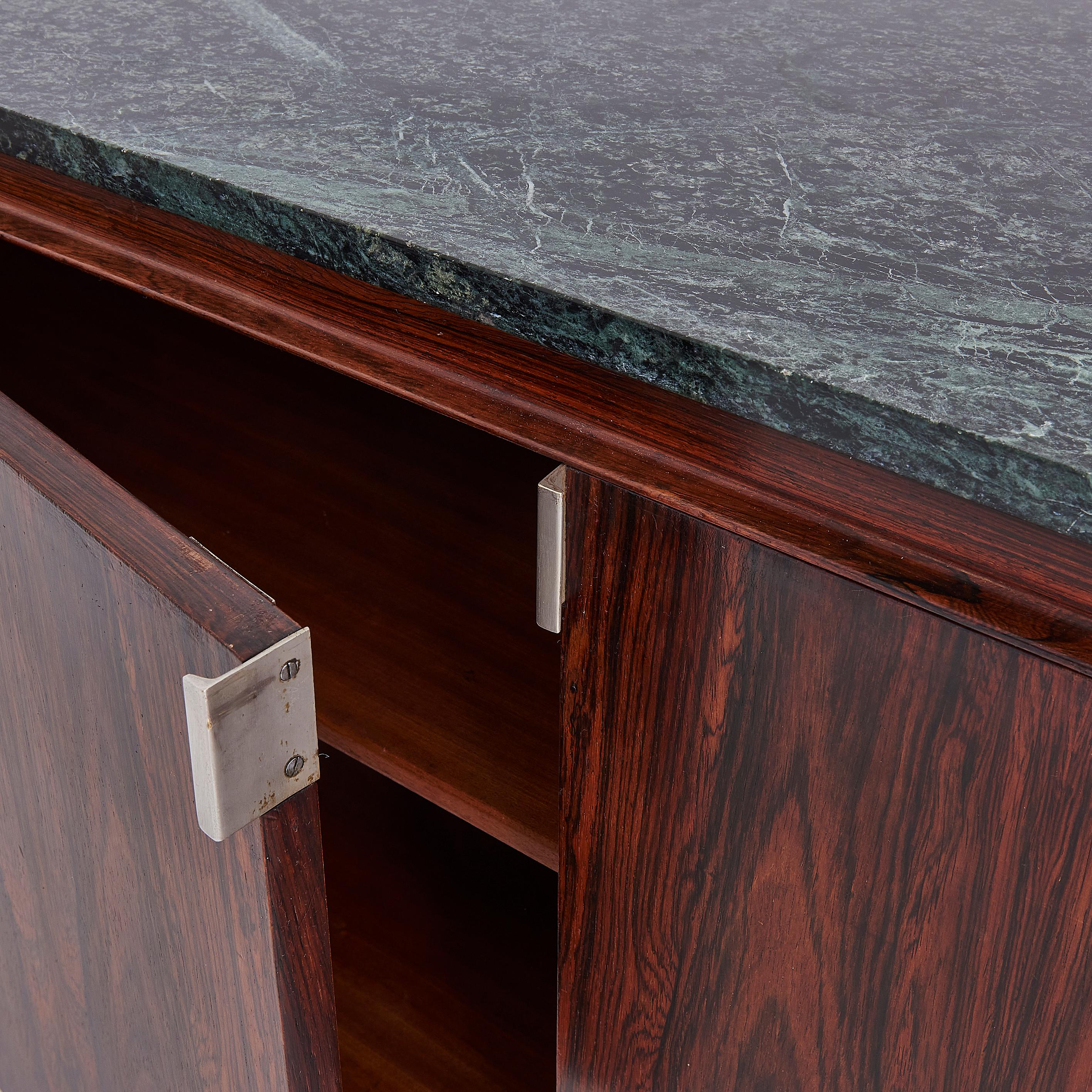 Rosewood & Green Marble Top Sideboard By Robert Heritage For Archie Shine 5