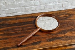 Rosewood Hand Mirror by Uno & Osten Kristiansson for Luxus, Sweden, 1950s