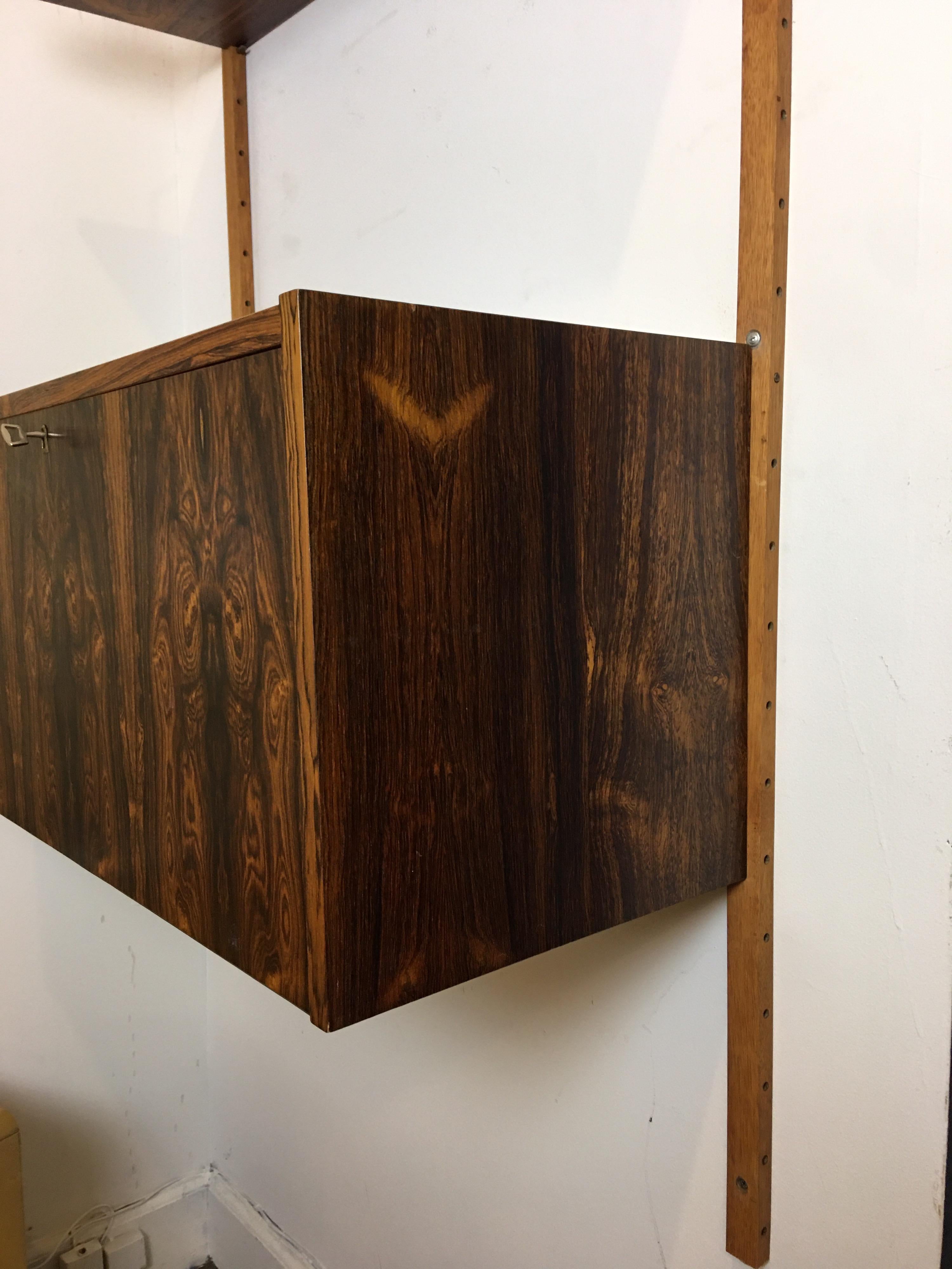 Danish Rosewood Hanging Wall Unit/ PS System by Randers, Denmark