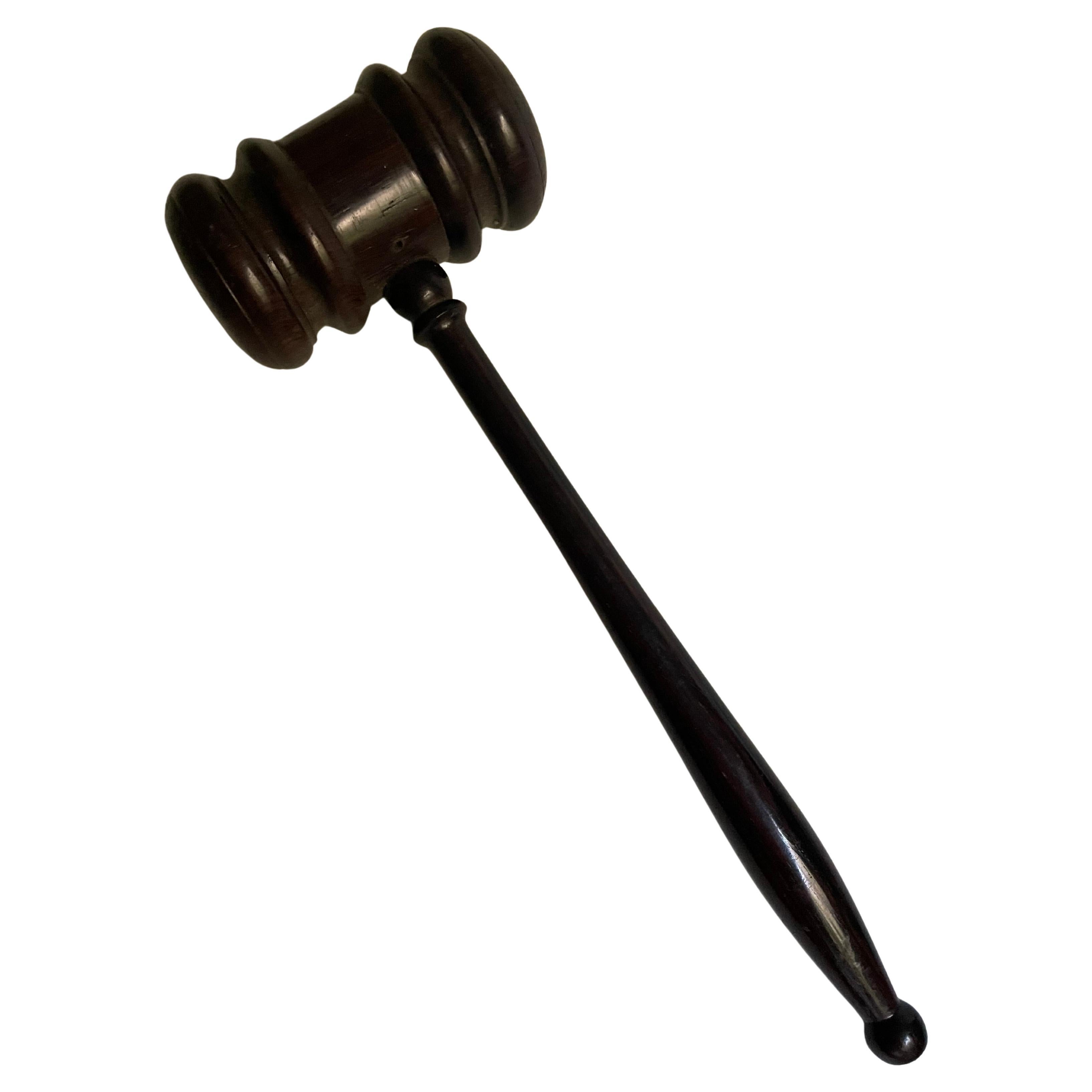 Rosewood Hardwood Carved Judge Auctioneer Gavel