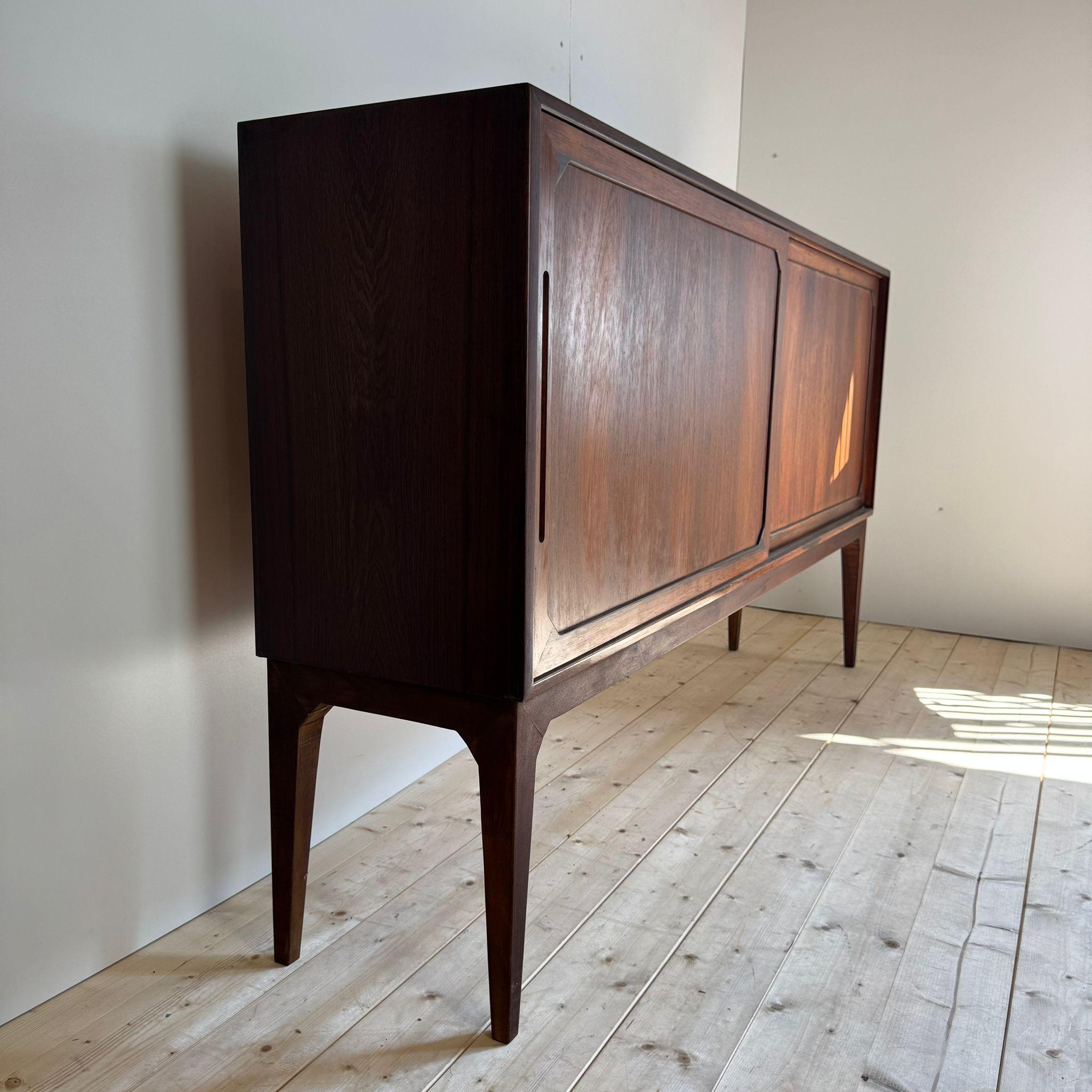 Mid-20th Century Rosewood high sideboard, Denmark 1960 For Sale