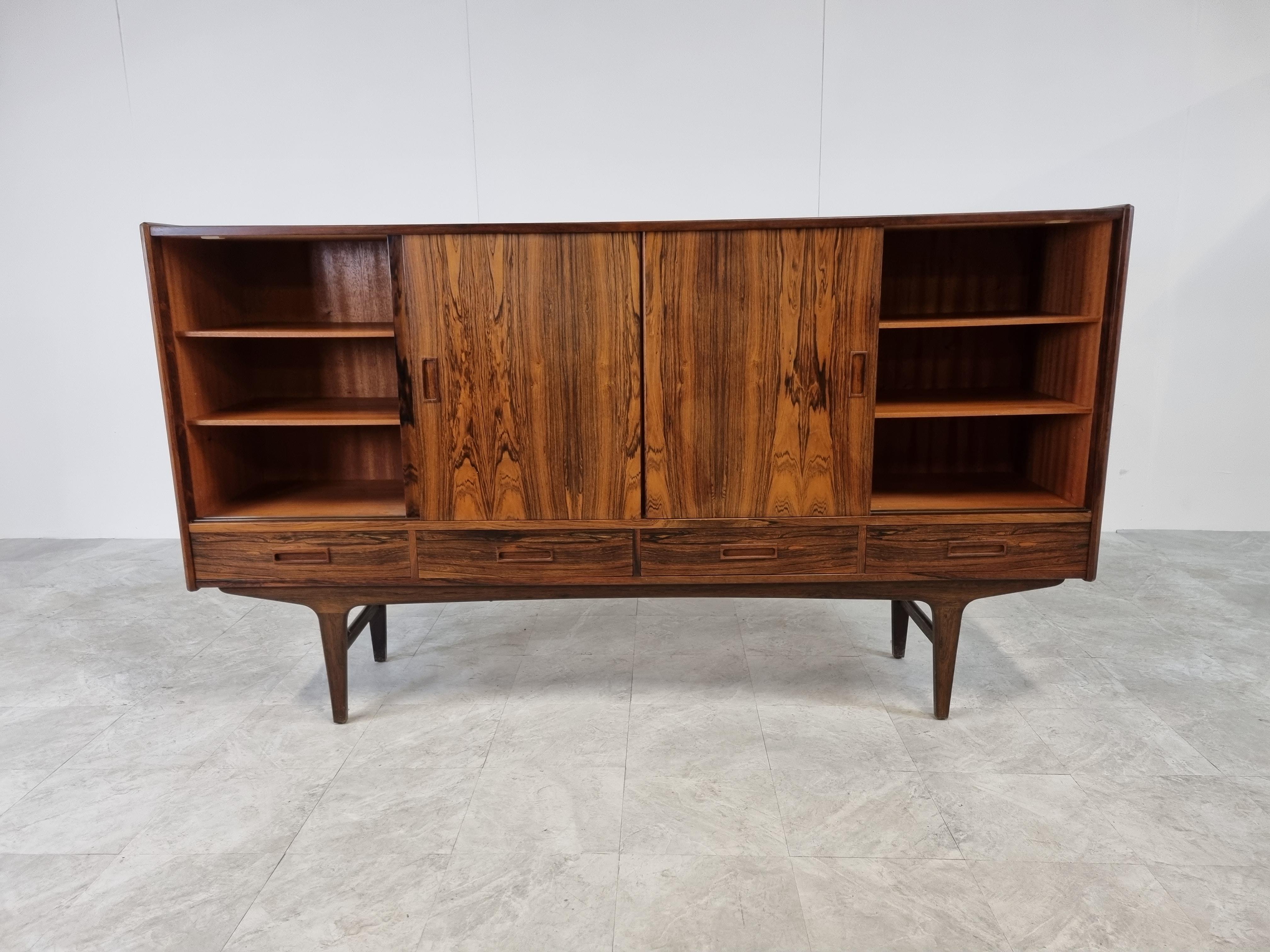 Rosewood Highboard by Borge Seindal for P. Westergaard Mobelfabrik, 1960s 2