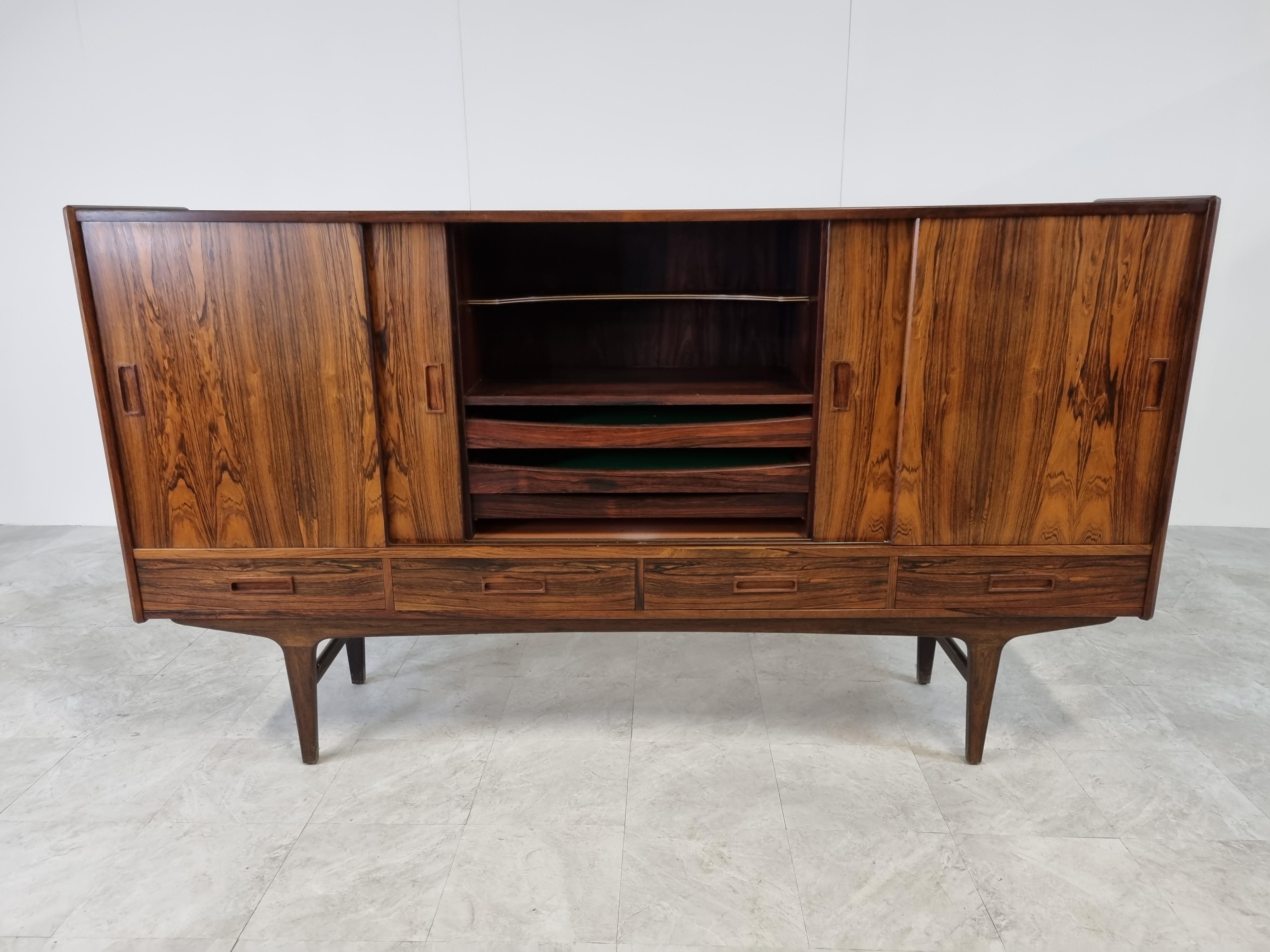 Rosewood Highboard by Borge Seindal for P. Westergaard Mobelfabrik, 1960s 3