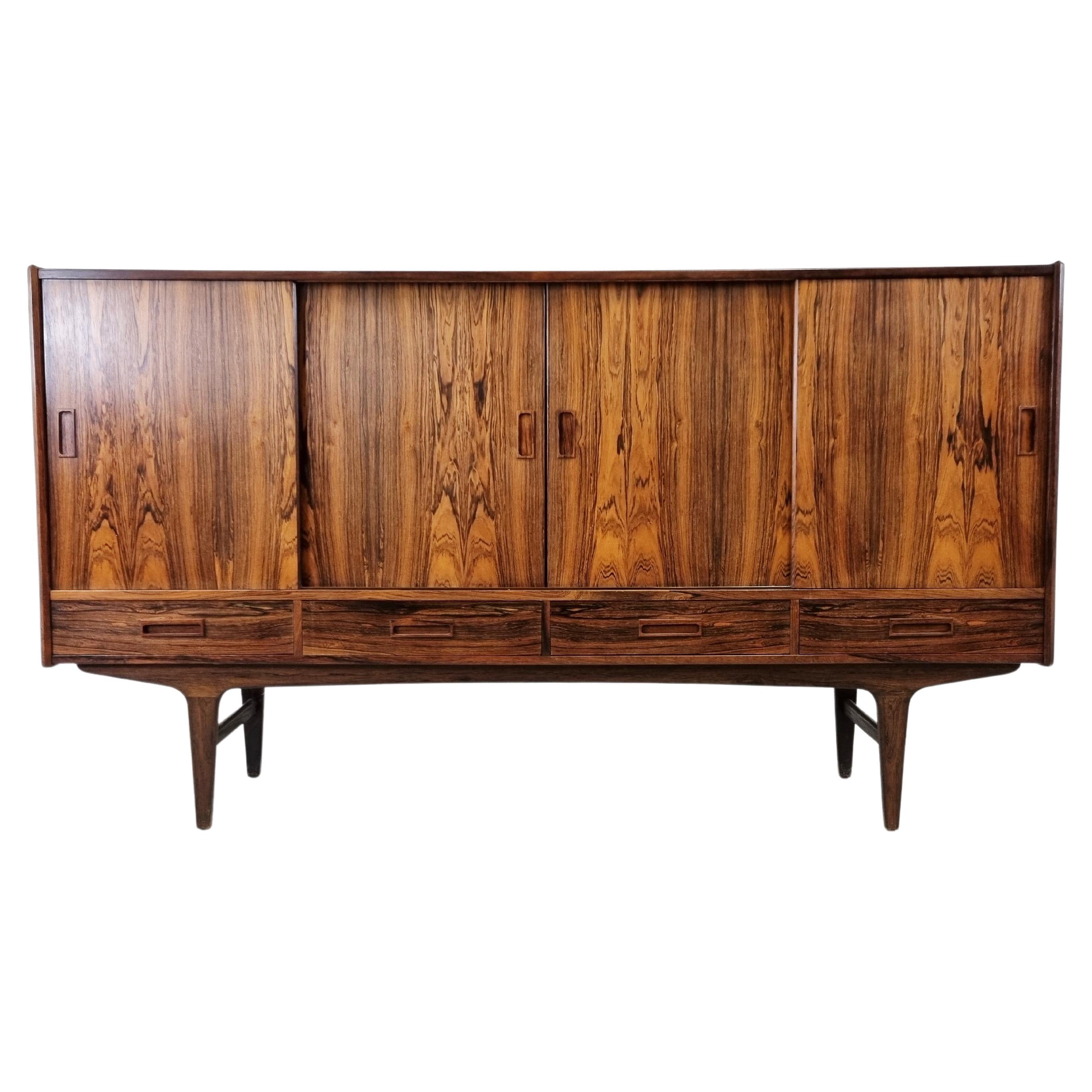 Rosewood Highboard by Borge Seindal for P. Westergaard Mobelfabrik, 1960s