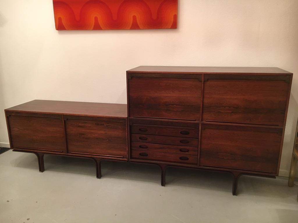 Rosewood Highboard by Gianfranco Frattini Produced by Bernini, Italy ca. 1957 9