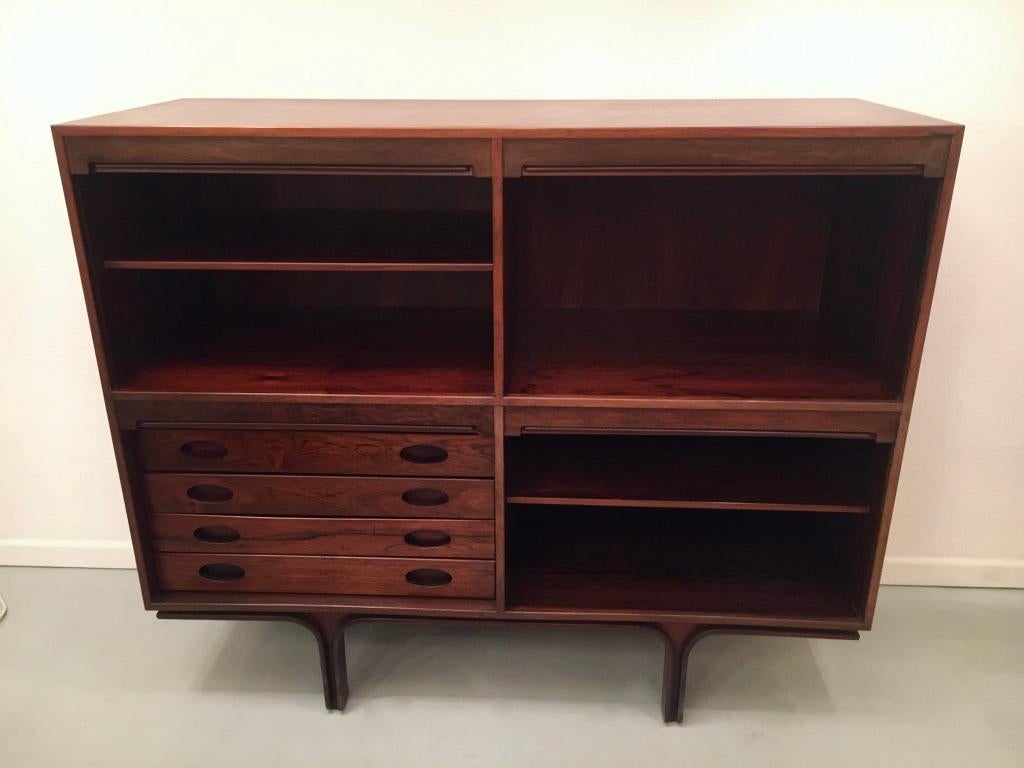 Rosewood Highboard by Gianfranco Frattini Produced by Bernini, Italy ca. 1957 11