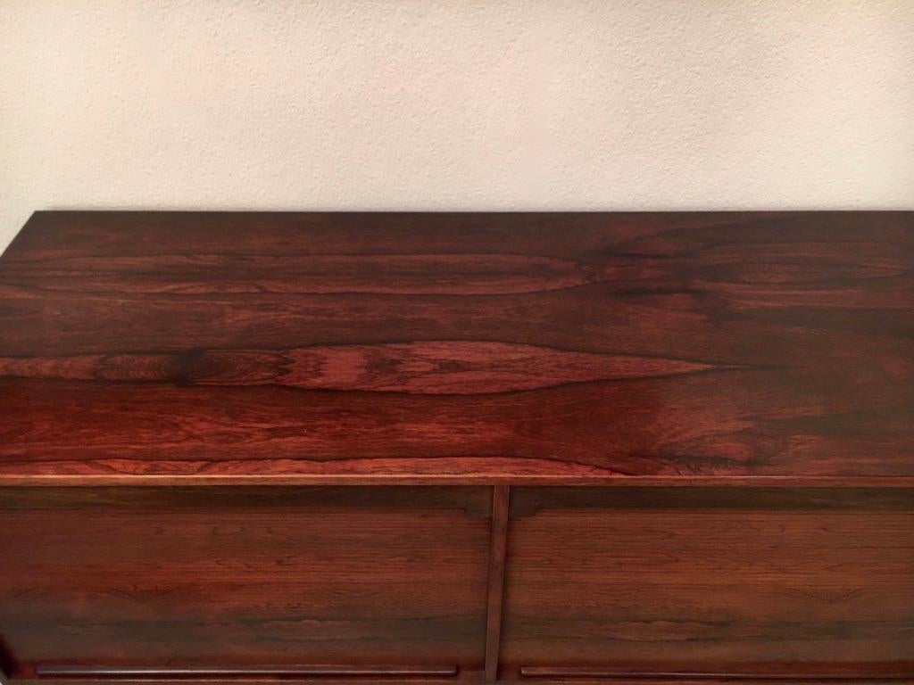 Mid-20th Century Rosewood Highboard by Gianfranco Frattini Produced by Bernini, Italy ca. 1957