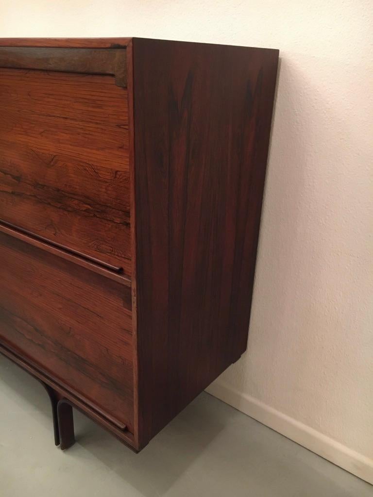 Rosewood Highboard by Gianfranco Frattini Produced by Bernini, Italy ca. 1957 2