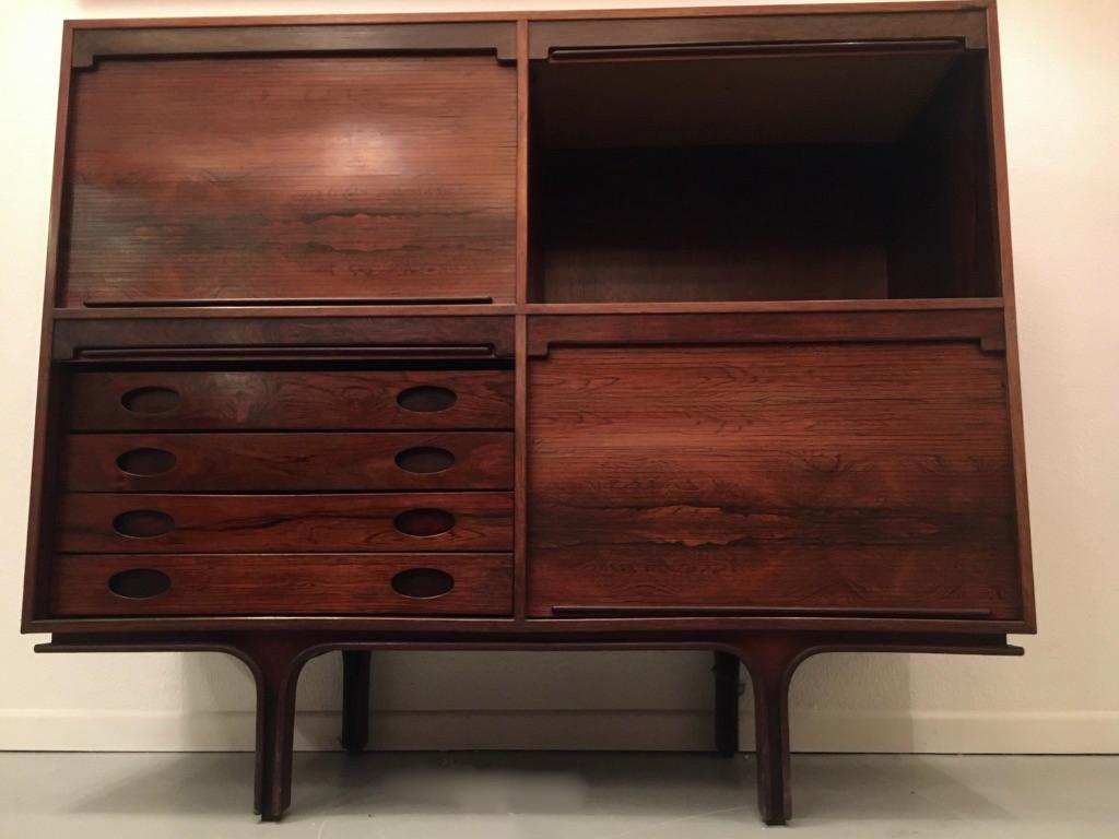 Rosewood Highboard by Gianfranco Frattini Produced by Bernini, Italy ca. 1957 4