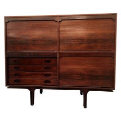 Rosewood Highboard by Gianfranco Frattini Produced by Bernini, Italy ca. 1957