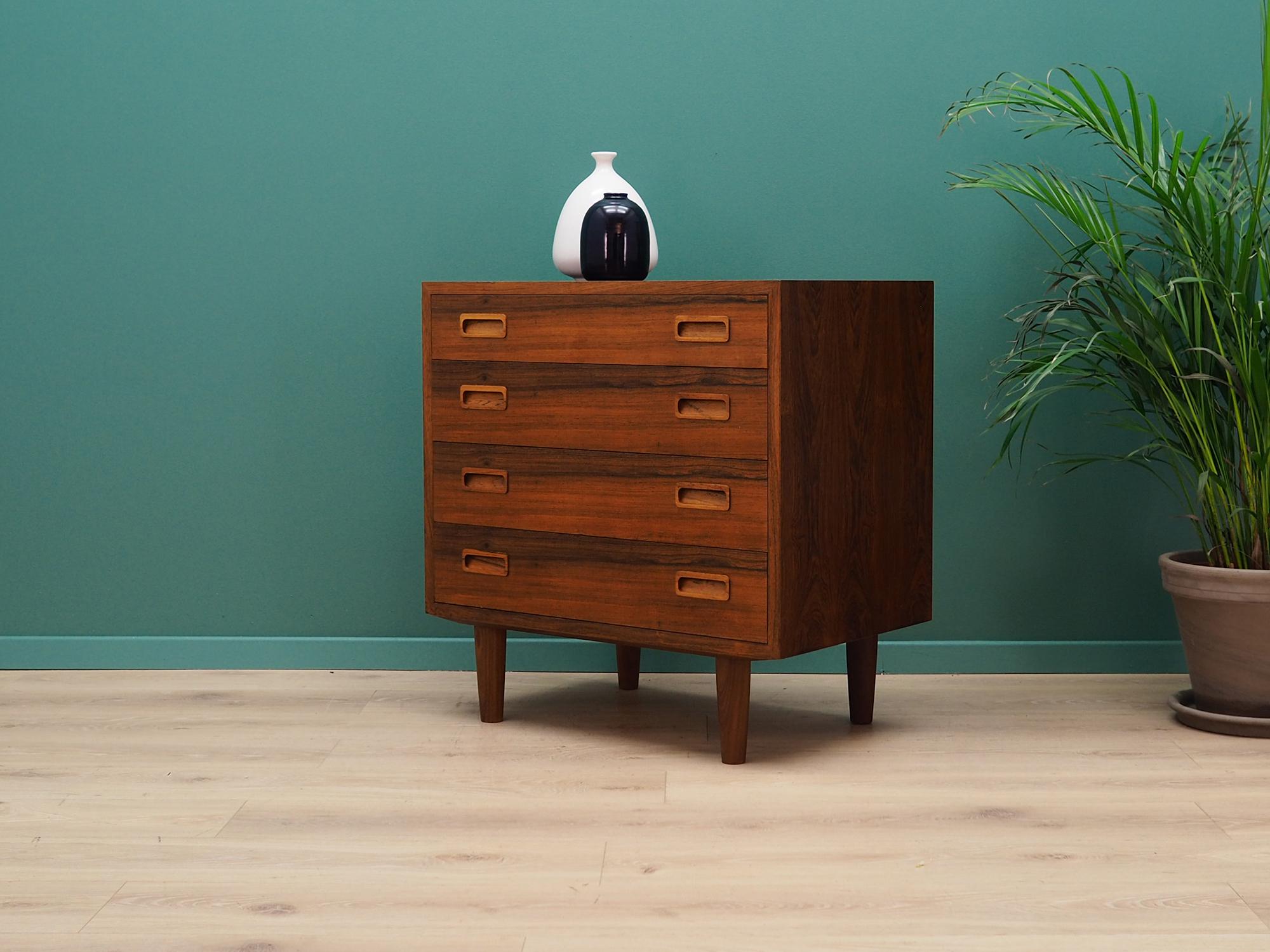 Veneer Rosewood Hundevad Chest of Drawers Vintage, 1970s