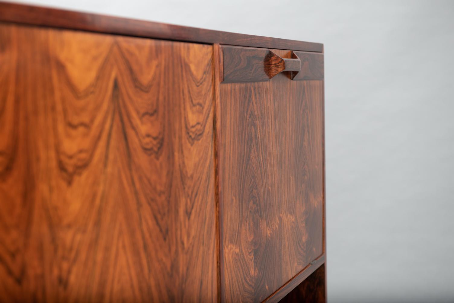 Rosewood Italian Cabinet with Dry Bar in the Style of Franco Albini 4