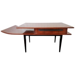 Rosewood Italian Mid-Century Modern Side Table, Pagoda Shape, 1960s