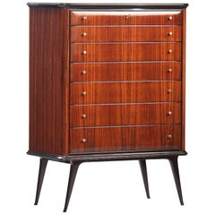 Rosewood Italian Midcentury Chest of Drawers