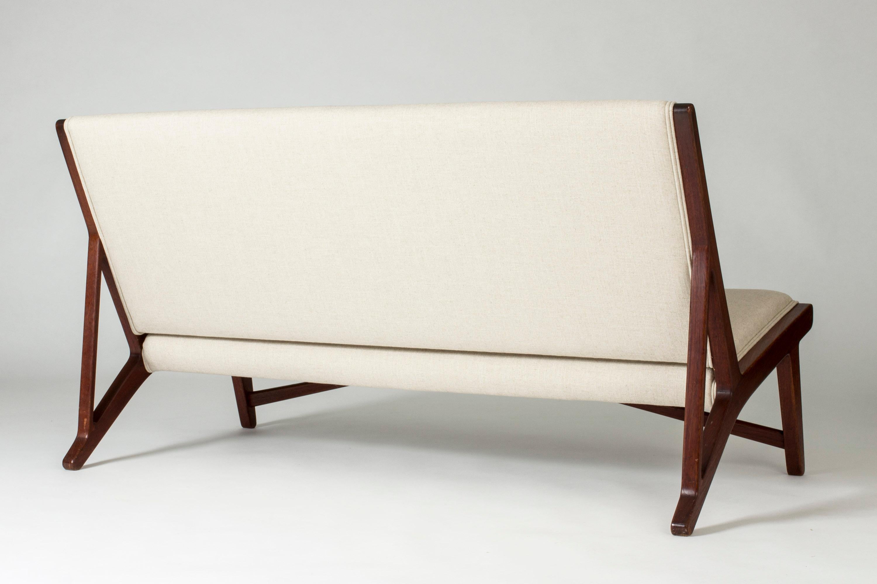 Teakholz-Sofa „JH 555“ von Hans J. Wegner für Johannes Hansen, Dänemark, 1950er Jahre. im Angebot 3