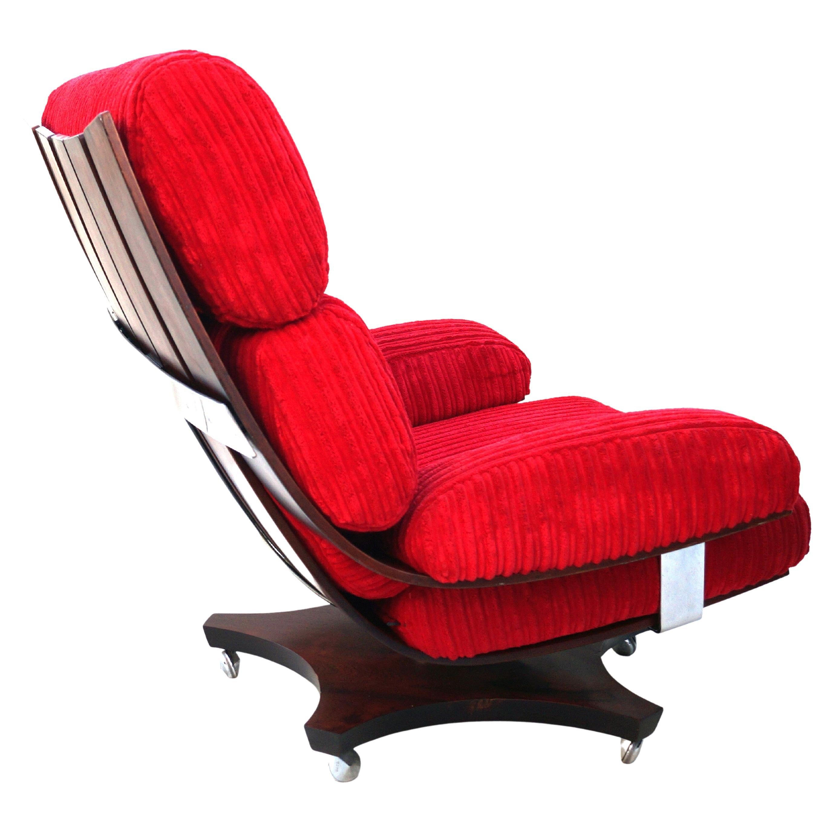 Rosewood K M Wilkins G-Plan G Plan Housemaster Armchair Lounge Chair & Ottoman