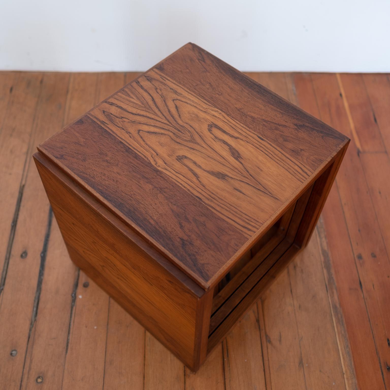 Mid-20th Century Rosewood Kai Kristiansen Nesting Cube Tables For Sale